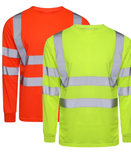 HIGH VISIBILITY LONG SLEEVE CREW NECK T-SHIRT