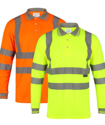 HIGH VISIBILITY LONG SLEEVE POLO SHIRT