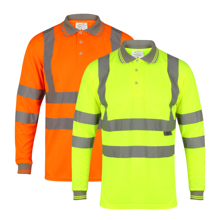 HIGH VISIBILITY LONG SLEEVE POLO SHIRT