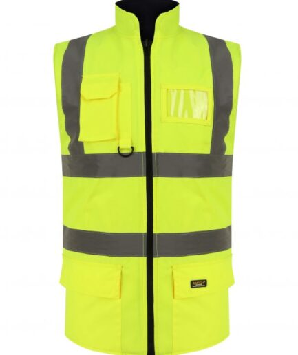 HIGH VISIBILITY PADDED REVERSIBLE BODY WARMER 2