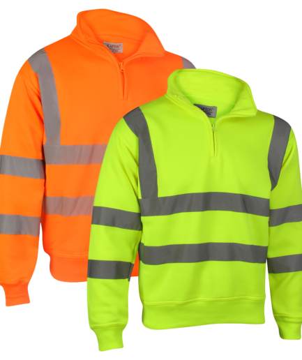 HIGH VISIBILITY QUARTER ZIP SWEATSHIRT