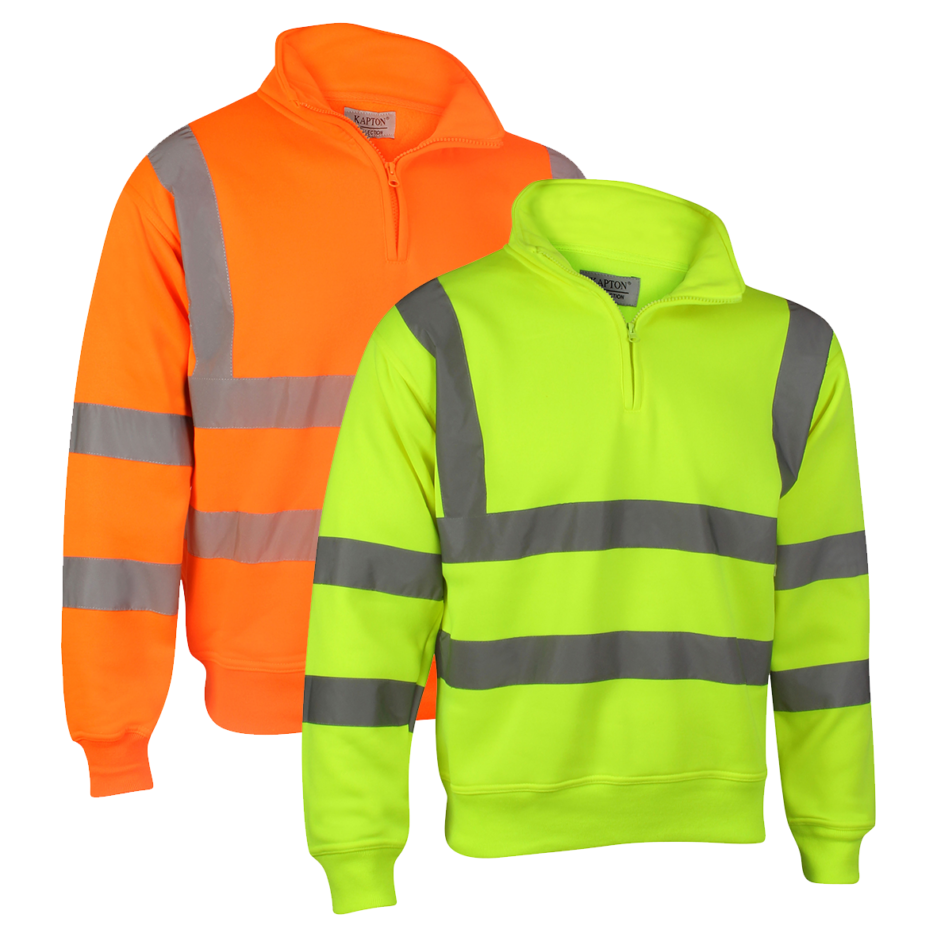 HIGH VISIBILITY QUARTER ZIP SWEATSHIRT