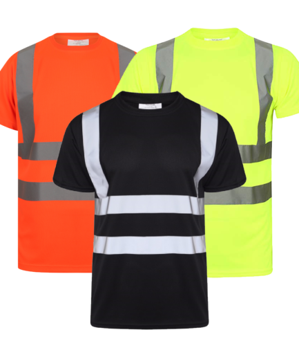 HIGH VISIBILITY SHORT SLEEVE CREW NECK T-SHIRT