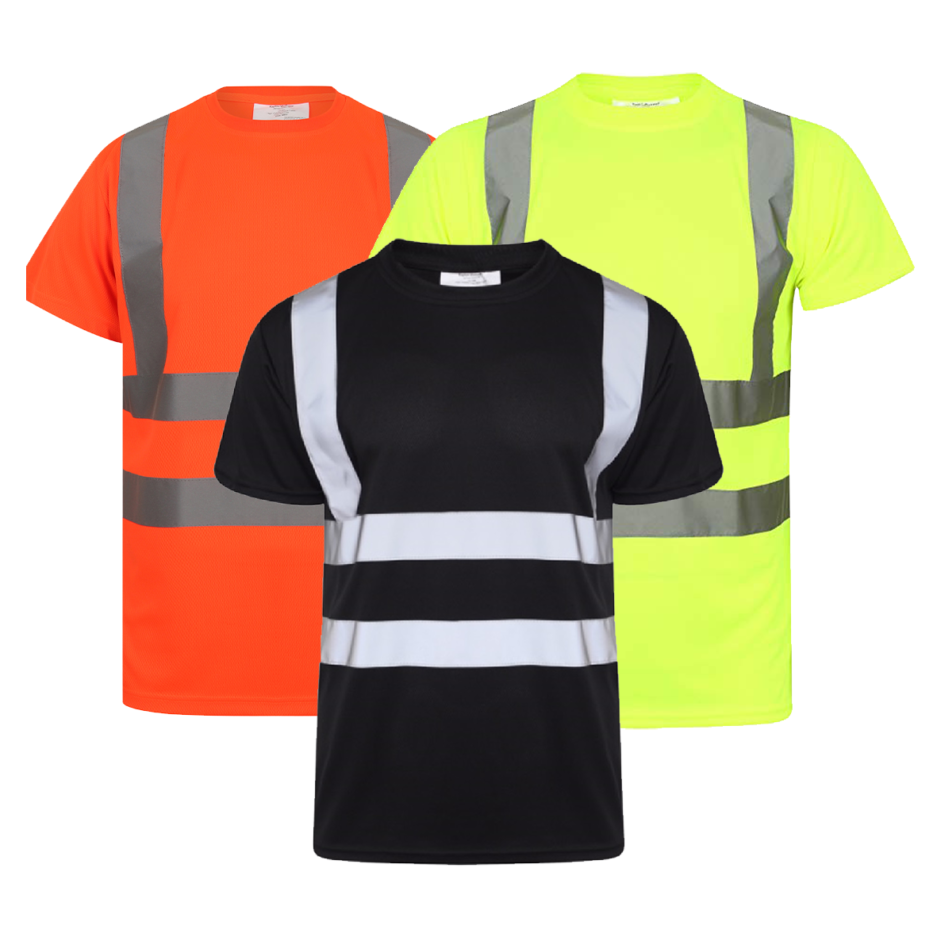 HIGH VISIBILITY SHORT SLEEVE CREW NECK T-SHIRT