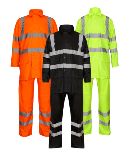 HIGH VISIBILITY STORM SHIELD PU RAIN SUIT 1