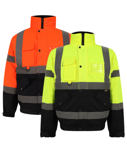 HIGH VISIBILITY TWO-TONE BOMBER JACKET