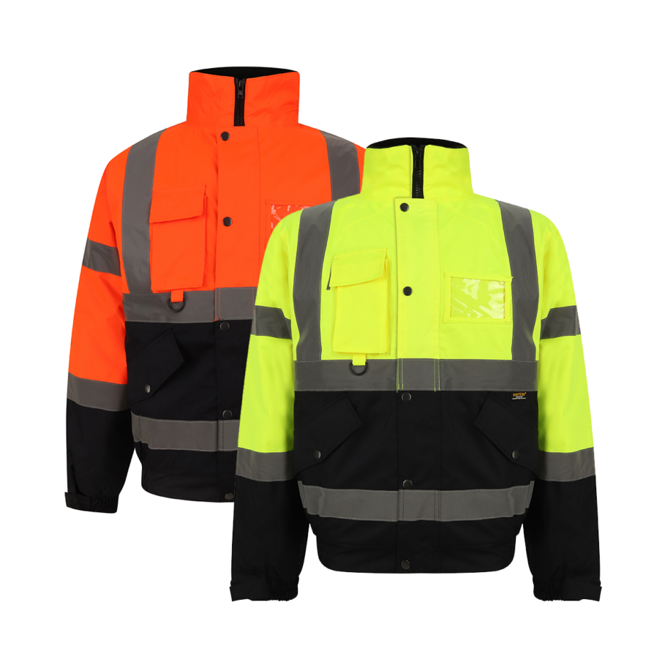 HIGH VISIBILITY TWO-TONE BOMBER JACKET