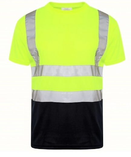 HIGH VISIBILITY TWO-TONE CREW NECK T-SHIRT 2