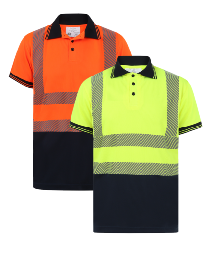 HIGH VISIBILITY TWO-TONE SHORT SLEEVE POLO SHIRT