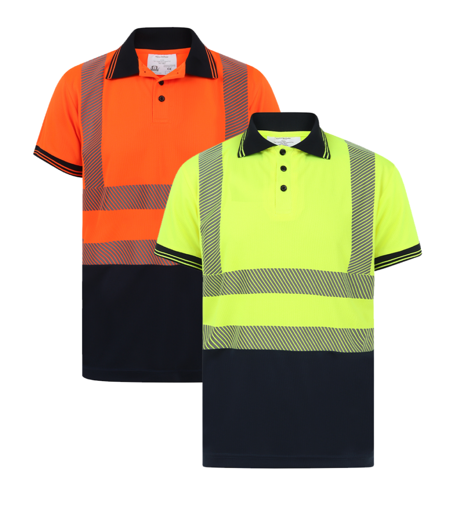 HIGH VISIBILITY TWO-TONE SHORT SLEEVE POLO SHIRT