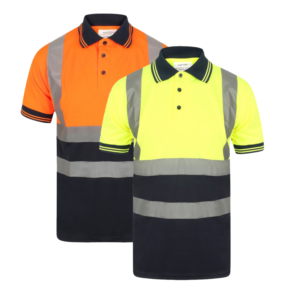 HIGH VISIBILITY TWO-TONE SHORT SLEEVE POLO SHIRT