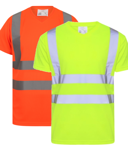 HIGH VISIBILITY V-NECK T-SHIRT