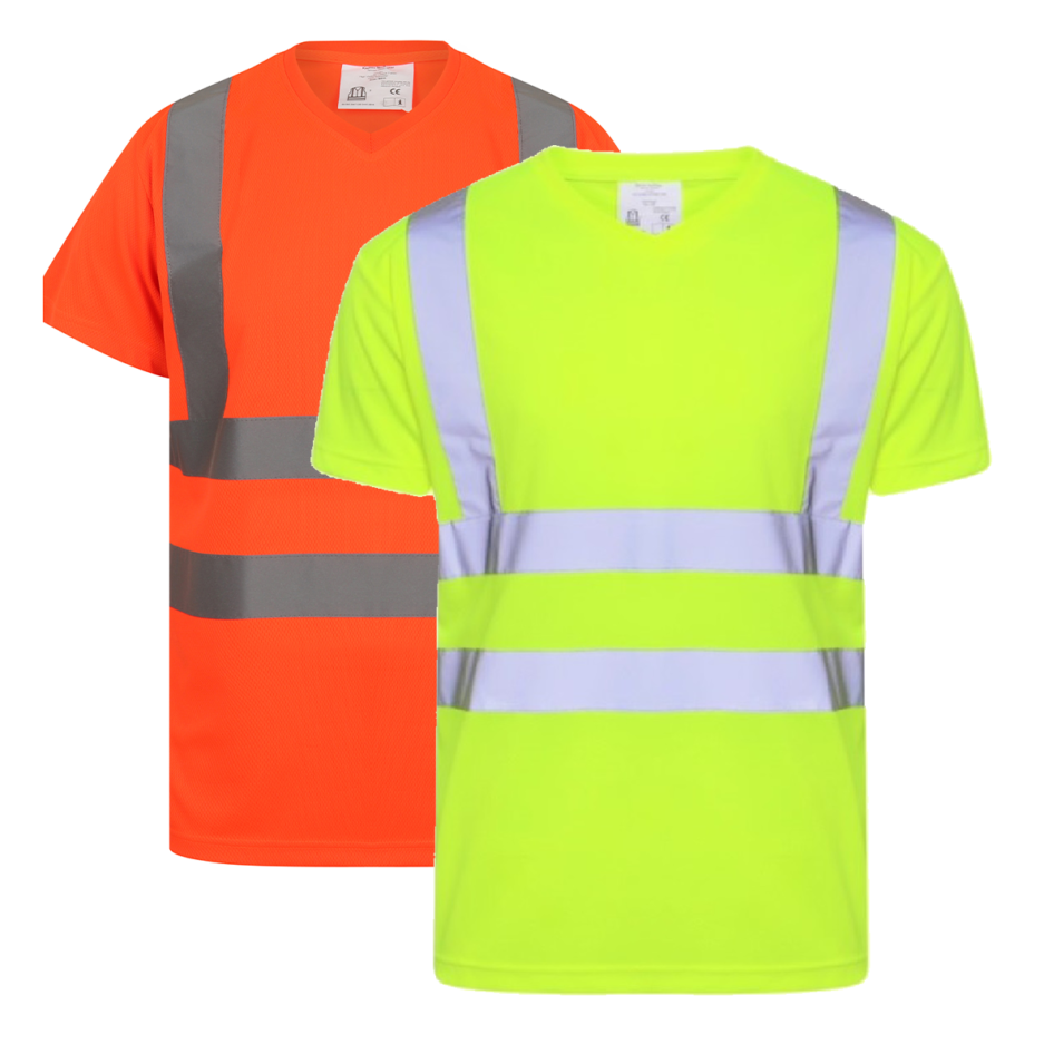 HIGH VISIBILITY V-NECK T-SHIRT