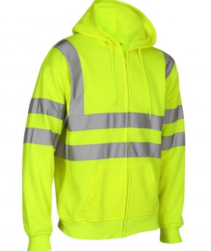 HIGH VISIBILITY ZIP HOODED SWEATSHIRT 2